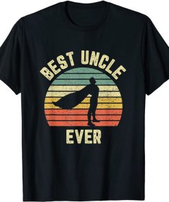 Mens Vintage Best Uncle Ever Shirt Superhero Fun Uncle Gift Idea T-Shirt