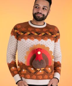 Turkey Hunting Ugly Sweater 3D Turkey Ugly Holiday Sweater for Adults