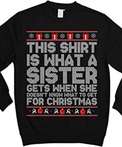 Brother Ugly Sweater for Brother from Sister Ugly Sweater Shirt – Noel Merry Xmas Sweatshirt