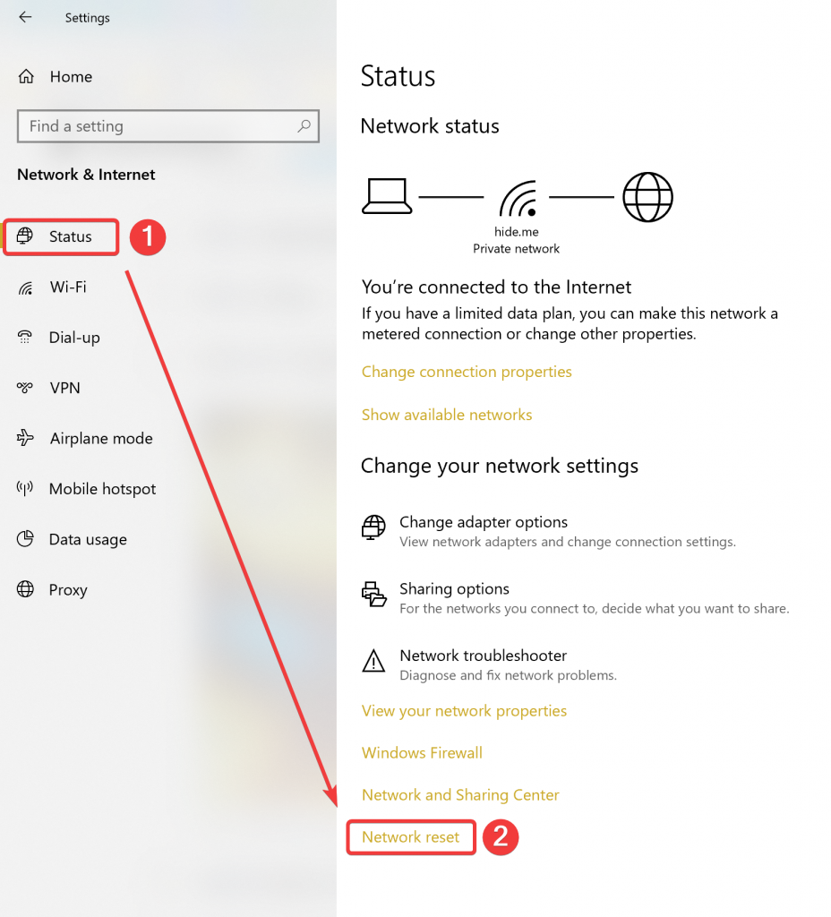 How To Reset Network in Windows 8? - hide.me VPN