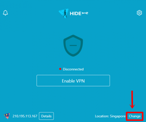 How to change hide.me VPN server location? | hide.me