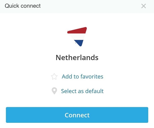 connecting for Netherlands server
