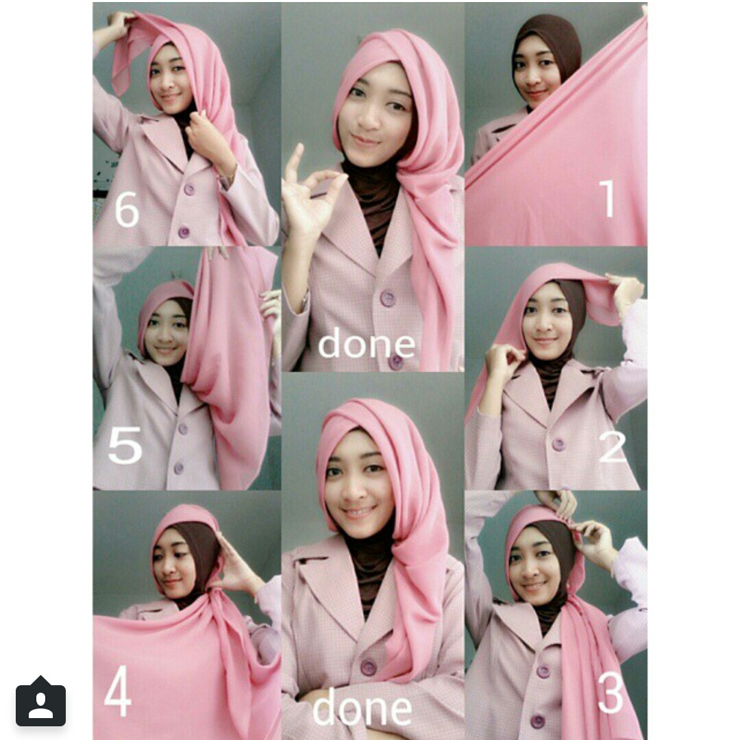 Tutorial Hijab Segi Empat Rawis Simple Dan Kekinian HijabYukcom