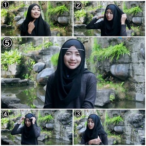 Tutorial Hijab Pashmina dengan Headband 18