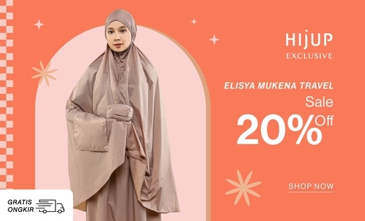 Hijup Essentials Elisya Mukena Travel Sale 20%