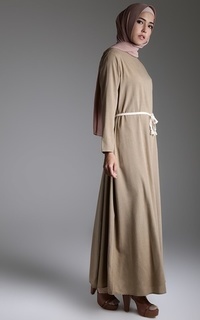 Long Dress Kalana Dress With Tail Rope Brown Brown-103266