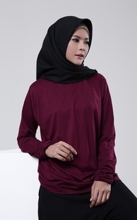 Inner Shirt Crinkle Basic Manset Maroon Maroon-109515