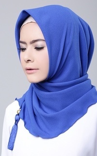 Hijab Polos Tassel