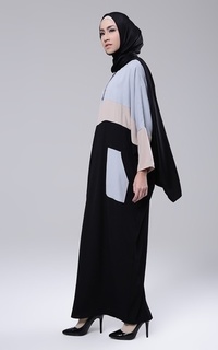 Gamis Nesya Dress Grey-Black-122644