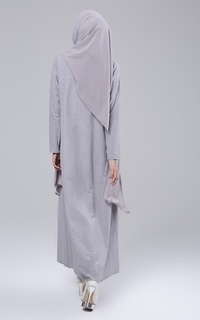 Long Dress Veil Dress Grey-122949