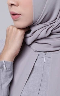 Long Dress Veil Dress Grey-122950
