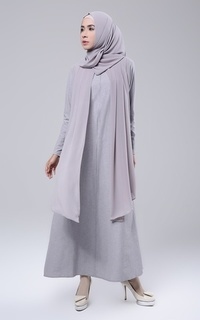 Long Dress Veil Dress Grey-122951