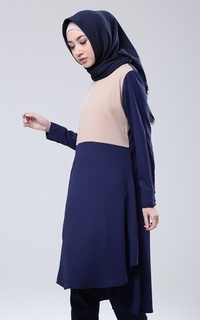Tunik Devina Tunik Navy Mix Beige-136766