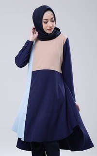 Tunik Devina Tunik Navy Mix Beige-136770