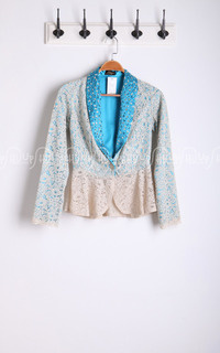 Cardigan Blazer Brokat blue-1384