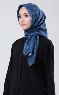 Hijab Motif Monogram Square Viole Scarf