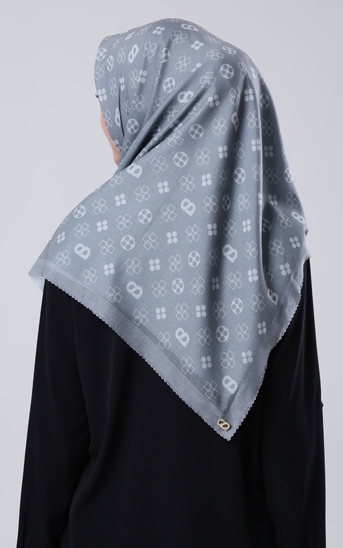 Monogram Voile Square - Aqua – Buttonscarves