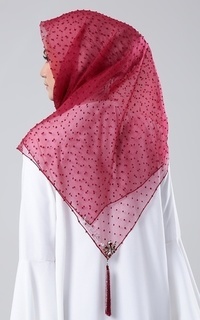 Hijab Motif Camelia Ruby Scarf Maroon-188336