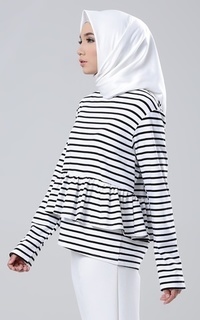 Blus Kanay Top Stripe Black White-190044