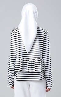 Blus Kanay Top Stripe Black White-190045
