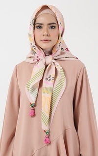 Hijab Motif New Scarf Square Saharan Nude-199101