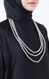 Perhiasan Ayra Dark Grey Pearl 3 Row