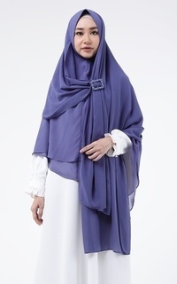 Instant Hijab Calandra 3L Khimar Dark Purple