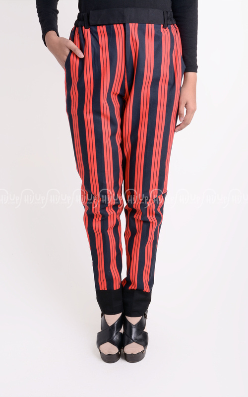 Shop HIJUP BASIC High Waist Scuba Pants Pants