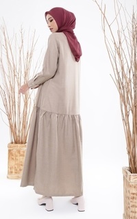 Long Dress Noah Dress Tan-233530