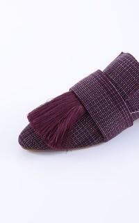 products Vanessa Tassel Mules Maroon Maroon-235327