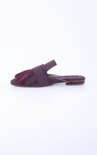 products Vanessa Tassel Mules Maroon Maroon-235328