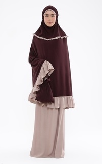 Mukena Tiara 348 Hafiza Hana Dark Brown Dark Brown-249316