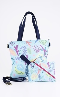 Tas Blue Leaves Sling Bag Set