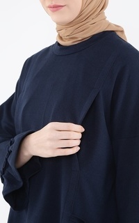Blus Blouse Elyza Busui Navy-254739
