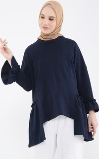 Blus Blouse Elyza Busui Navy-254740