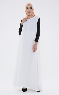 Gamis Inner Abaya Lining (Front Zipper) White-255873