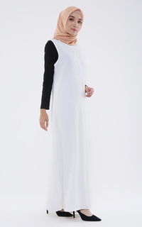 Gamis Inner Abaya Lining (Front Zipper) White-255874