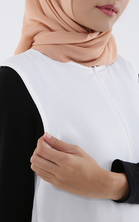 Gamis Inner Abaya Lining (Front Zipper) White-255876