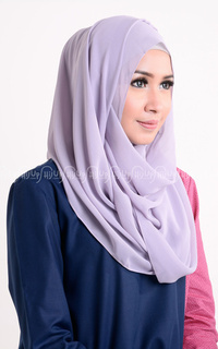 Scarf Plain Chiffon Scarf Purple-27350