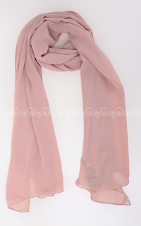 Scarf Plain Chiffon Scarf Soft Peach-27375