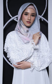 Hijab Motif Roseline Grey for HIJUP