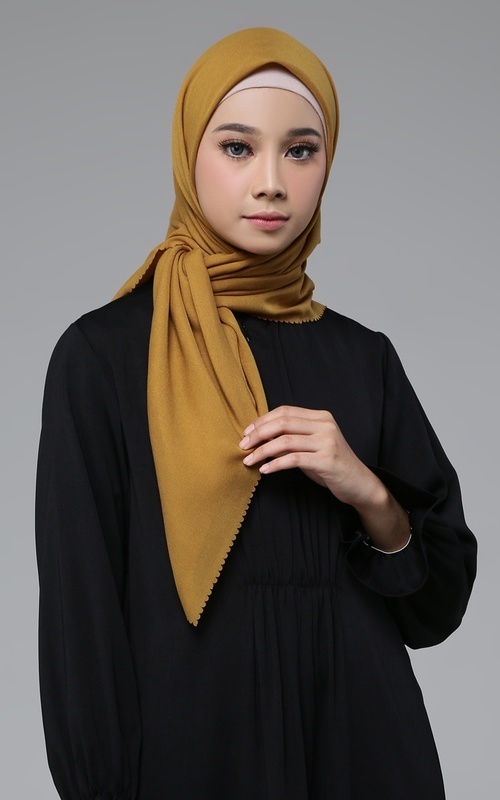 Hijab Polos - Nirma Voal Waterproof - Mustard