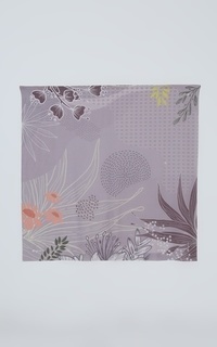 Printed Scarf Lea Voal Scarf Syar'I Laser Cut Salem Brown-278257