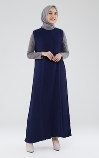 Gamis Inner Navy Pleats Navy-285761