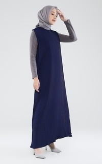 Gamis Inner Navy Pleats Navy-285762