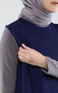 Gamis Inner Navy Pleats Navy-285764