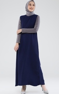 Gamis Inner Navy Pleats Navy-285766