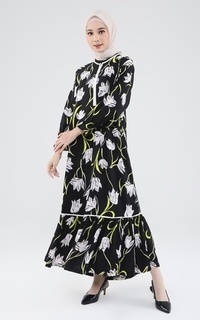 Gamis HD Anum 2 Black Flower-303609