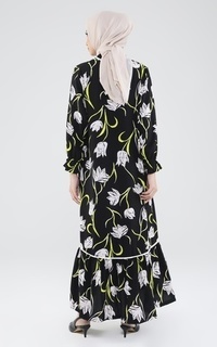 Gamis HD Anum 2 Black Flower-303612