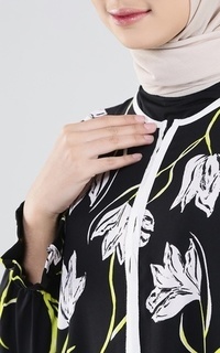 Gamis HD Anum 2 Black Flower-303613